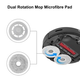 Mop Cloths with Replacement Holder, Wiping Plates for Roborock Qrevo Robot Vacuum Cleaner, Mopping Pad Floor Cleaning