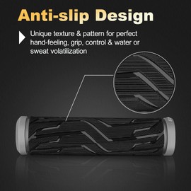 FITTOO Bike Grip, Hand Grip, Bicycle Handle Bar Grips with TPR Non-Slip for BMX, Mountain, MTB, Folding Bike - Comfortable & Safe