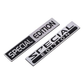 2pcs Special/Limited Edition Emblem Car Badge 3D Metal Car Trunk Fender Badge Decal Sticker Black 3.9" Letter Badge Logo For Vehicle, Car, Truck, SUV Car Accessories