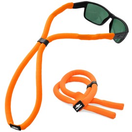 Pilotfish Floating Sunglasses Strap, Adjustable, Waterproof, High Visibility, Neoprene Holder for Men & Women (Orange, 2PK)
