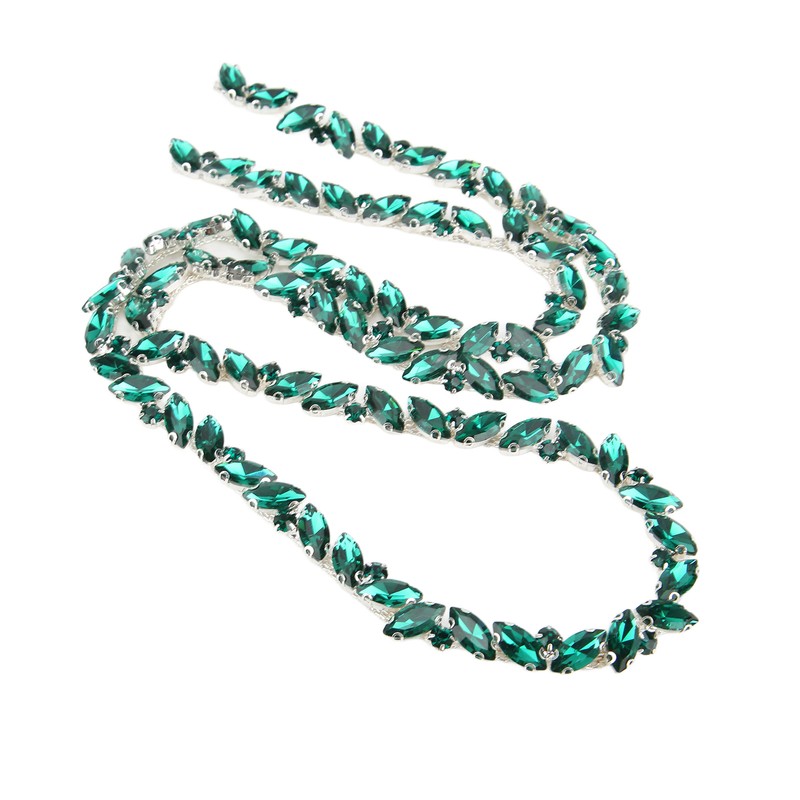Glass Claw Chain High Hardness Color Single Row Rhinestone Strips