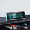SPuRuiMaK Alarm Clock, Digital Calendar, Temperature, Humidity, Snooze Function, Dimmable,