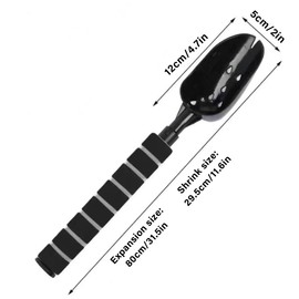 AIMALL 2-in-1 Telescopic Bait Throwing Spoon for Fishing, Extendable to 31.5in, Durable Aluminium Alloy Nesting Spoon with Comfortable Grip, Portable Design