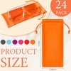 Shinylin 24 Pcs Sunglass Pouch Drawstring Microfiber Pouch Multicolor Soft