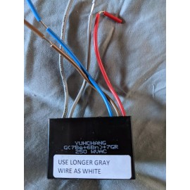 Yuhchang CBB61 5 Wire Ceiling Fan Capacitor for 7uf+6uf+7uf 50/60Hz 250VAC