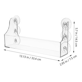 Ciieeo 1pc Suction Rack Acrylic Refrigerator Beverage Shelf Storage Fridge Shower Shelf for Inside Shower Wall Display Racks Can Door Display Shelves Drinks Shelf Market Suction Cup Frame