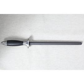 Jende Black Ceramic Honing Rod Sharpening Steel, shatterproof rod with an anti-break tip & stainless steel handle