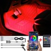 TABEN Car Footwell Atmosphere Light Kit, Music Synchronisation Multicoloured RGB