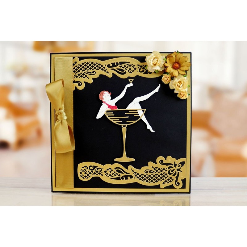 Tattered Lace Essentials Cocktail Glass Die - ETL558