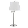 Cal 28" Height Metal Table Lamp in Brushed Steel 150W/Brushed