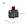 MECCANIXITY Circuit Overload Protector 8A AC125/250V DC32V Push Button Thermal