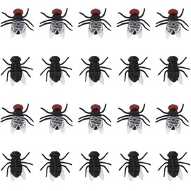 Zerodis Simulated Toy 20pcs Plastic Party Joke Model Toy Toy Prank Toy Simulation Fly for Children and Pets(#1)