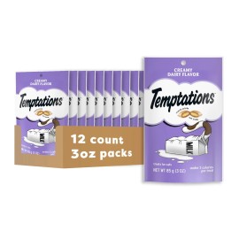 Temptations Classic Cat Treats Creamy Dairy Flavor 3 Oz Pack Of 12 Pouches