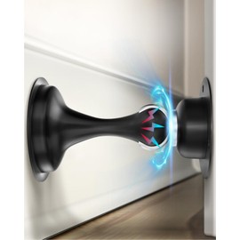 Topes magnéticos para puerta, paquete de 2 topes de acero inoxidable resistentes para puerta inferior superior de la puerta, montaje en suelo de pared