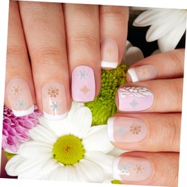 Vaguelly 2 Boxes Nail Glitter Sequins of Iridescent Snowflake Nail Art Confetti for Christmas DIY Crafts Manicure Shining Flakes for Party Supplies and Creative Decoration