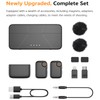 lomonmen Wireless Lavalier Microphone,Mini Mic(2 TX + 1 RX +