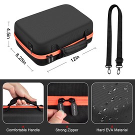 Wireless Microphone Case for JBL for Singing for TONOR for Shure for Bietrun for ALPOWL Two Microphone System DIY Foam Fits for Different Size Mic, Receiver, Audio Cable (Orange)