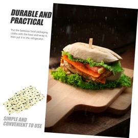 KOMBIUDA 3pcs Reusable Beeswax Food Wraps Packing Cloths for Sustainable Food Storage for Picnics Lunch Boxes and Waste Camping