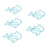 100Pcs Cute Paper Clips Blue Dolphin Style Exquisite Color Strong