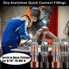 Oxy Acetylene Torch Hose Quick Connects B-Size 9/16"-18 4PCS