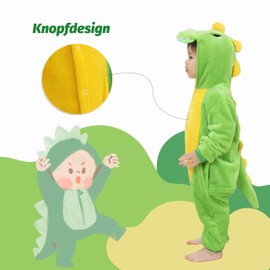 Fairycos Children's Dino Costume 92 98 Dinosaur Toddler Baby Animal Costume Jumpsuit Dino Costume Boys Girls Fancy Dress Costumes Green