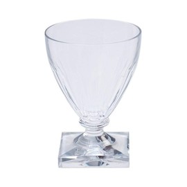 Caspari Acrylic 8.5oz Wine Goblet in Crystal Clear - Set of 2