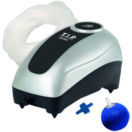 T.I.P. API 100/1, 30430 Pond Aerator Set (1,000 l Pond Volume, 90 l/h Flow Rate Air, Ice Retention Function, Continuous Operation, Includes Accessories, 10 m Hose, Also for Aquariums)