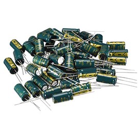 uxcell Aluminum Radial Electrolytic Capacitor Low ESR 330uF 35V 105 Celsius 3000H Life 8x16mm High Ripple Current Low Impedance 50pcs Green