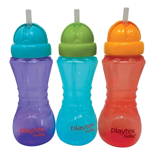 Playtex Baby® Comfy Grip Flip Top Straw Cup, 3 Count