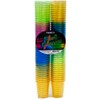 Neon Rainbow Electric Plastic Shot Glasses 2cl Pack of 80