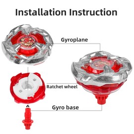 Cxdhzlx BX Bey Battling Spinning Top Set, BX Gyro Gaming Toys, BX Burst Tops, BX Launchers Grip Starter, Combat Battling Game, BX Handle, Greats Gift for Boys (C: 6 BX Gyro Tops)