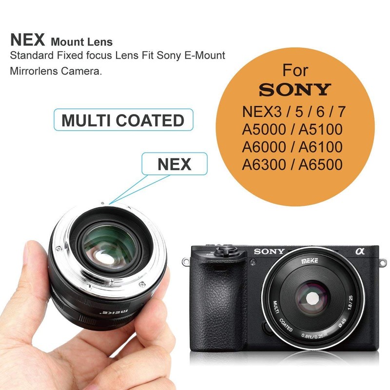 Meike 25mm f/1.8 Large Aperture Wide Angle Lens Manual Focus