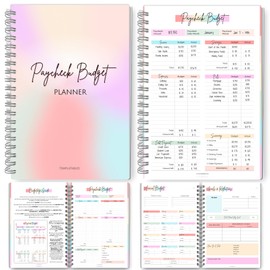 Paycheck Budget Planner - Undated Financial Organizer for Weekly, Bi-Weekly, and Monthly Budgeting and Expense Tracking | A5 Rainbow