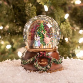 Nutcracker Glitterdome 6 x 4.5 Resin 100MM Snow Globe Plays The Nutcracker Ballet
