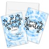 Foosproea Waterslide Birthday Invitations with Envelopes - Splash Party Invitation