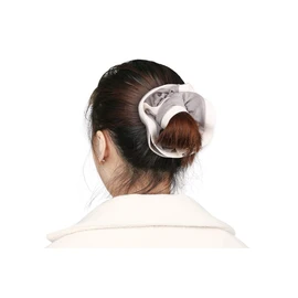 (Ribon Box) Piping Scrunchie Hair Rubber Adult Hair Ornament, Pearl, Volume, Clean, Daily Hair Accessories, Going Out, Hair Ornament, gray