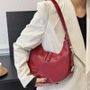 Women Underarm Bag Fashionable Glossy Surfaces PU Leather Shoulder Messenger