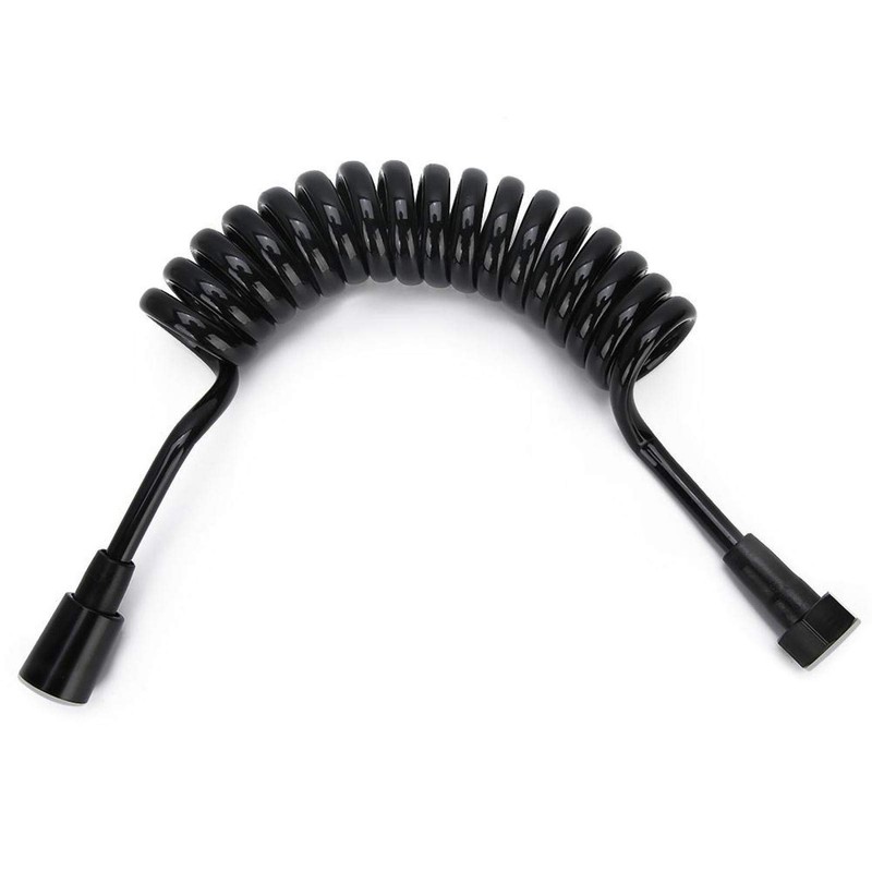Hose Inlet Pipe 2M Shower Hose Black Flexible Shower Pipe