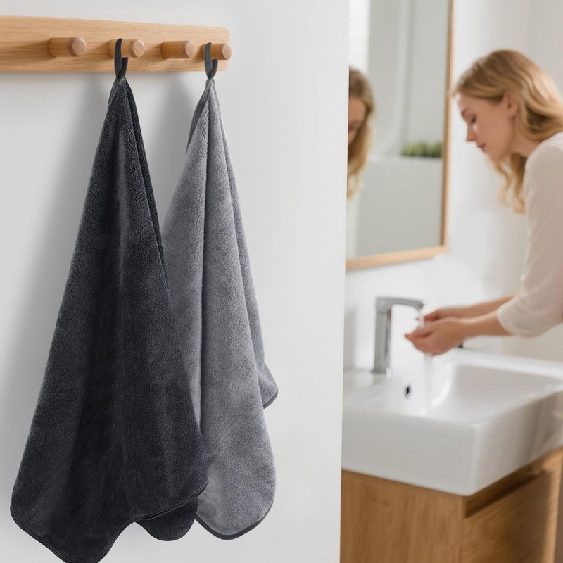 VIVOTE 50x100 CM Microfibre Hand Towels for Bathroom, Super Soft