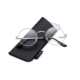 Quality Unisex Retro Round Reading Glasses Spring Hinge Stainless Steel Frame Metal Round Reading Glasses