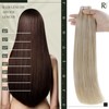 RUNATURE Tape-In Real Hair Extensions, Blonde Highlights, 40 cm, Straight,