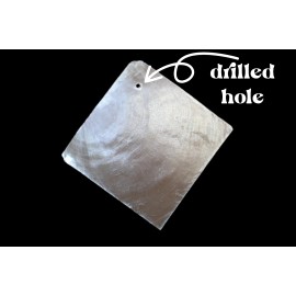 Unbranded Square Capiz Seashells with Holes for Jewelry Making, Decor, Wind Chimes - 2" - 25 capiz