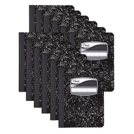 Mead Square Deal Black Marble Memo Book, 3 1/4" x 4 1/2", 50 Sheets (12 Pack)