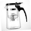 UPKOCH Heat Resistant Glass Teapot with Detachable Infuser, 500ml Clear