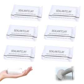 6-Pack Waterproof Sealant Mastic, Repair Sealing Clay, Quick Mending Mud for Drain Connection, Wall Hole for Wall Hole Repair, Air Conditioning and Drainage Pipes Quick and Easy Solution