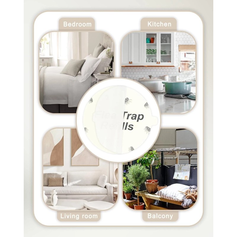 Dichroma 20 Pack Flea Trap Refill Discs Replacement Glue Boards