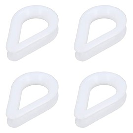 AB Tools 4 PACK White Nylon Rope Splice Thimble 8mm Rope Spliced Boat Sailing Thimbles