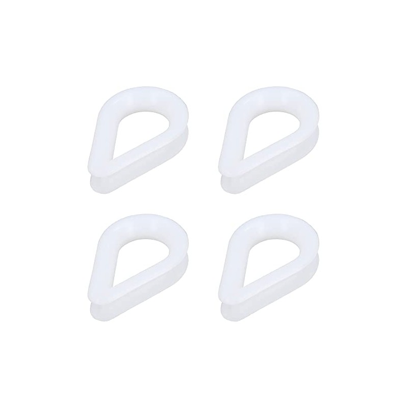 AB Tools 4 PACK White Nylon Rope Splice Thimble 8mm