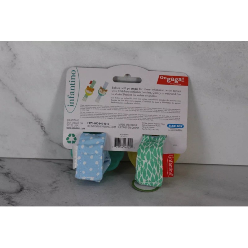 Infantino Baby Wrist Rattles Fox & Owl
