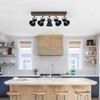 KEESFU 5-Light Track Lighting Kit,Black Semi Flush Mount Ceiling Light